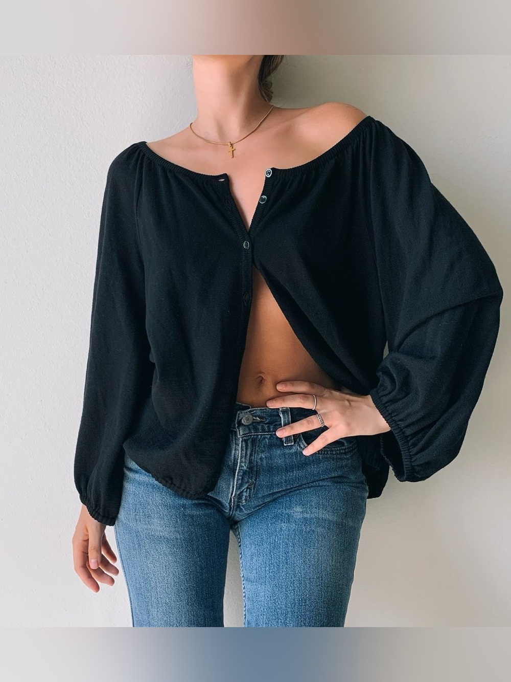 Chic Black Moschino Wool Sweater
